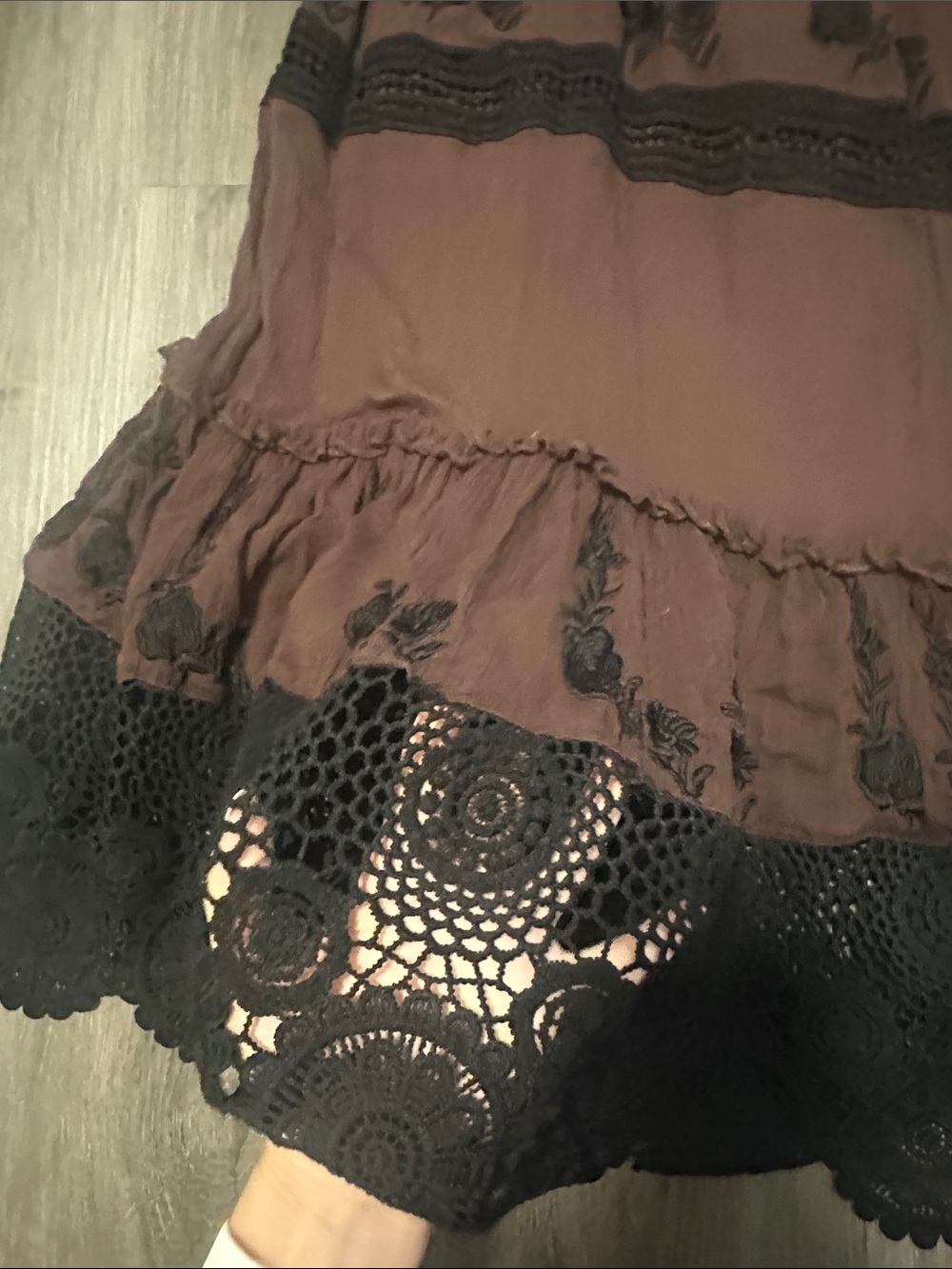 Karen Kane Brown Long Sleeve Maxi Dress XS - Picture 3 of 7
